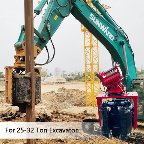 25-32 Ton Excavator Mounted SV-200 Side Hydraulic Piling Hammers 