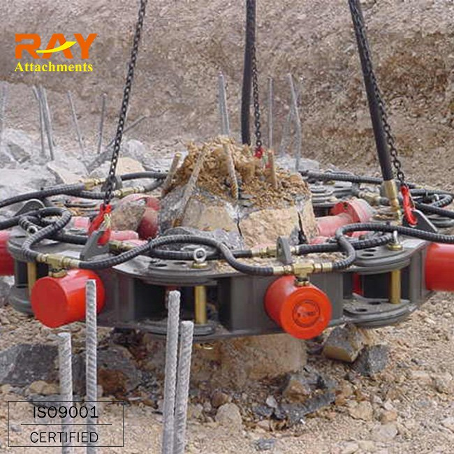 SP800-10 Chinese Made Hydraulic Round Concrete Pile Cutting Machine Fixed on Excavators