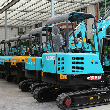 RAY&YG Joystick Crawler Zero Swing with Square Shape Body Mini Excavator