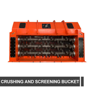 RAY Excavator Wheel Loaders Attachments Shredder Concrete Crushing And Screening Bucket