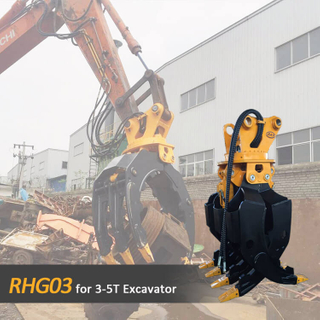 RHG03 3-5T Excavator OEM Excavator Stone Grapple