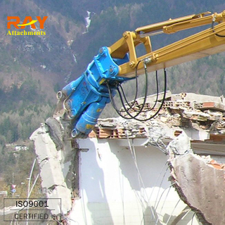 Hydraulic concrete pulveriser and shears for excavator