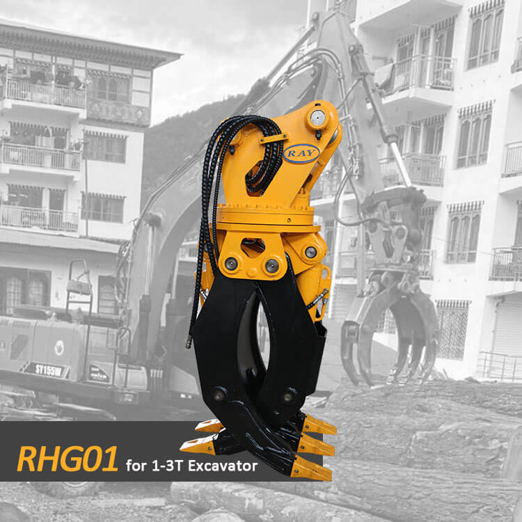 RHG01 Model Wood Grapple For 1-3 T Excavator