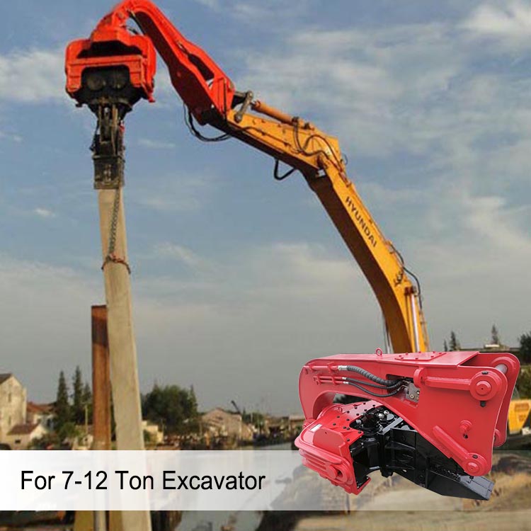 Hydraulic Vibrating Pile Driver RV-100 for 7-12 Ton Excavator