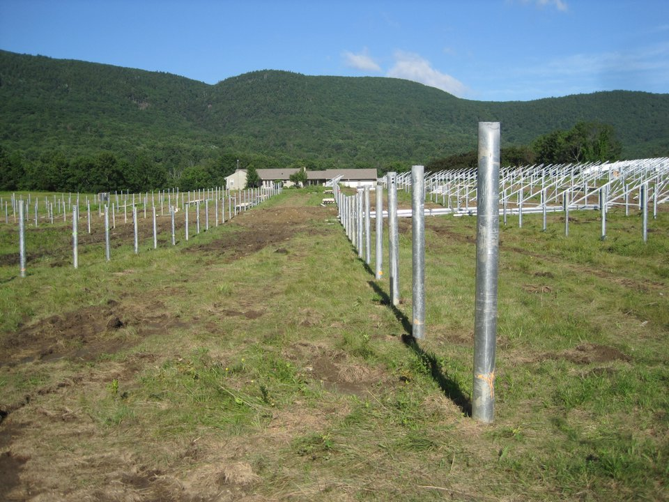 PV pile installation