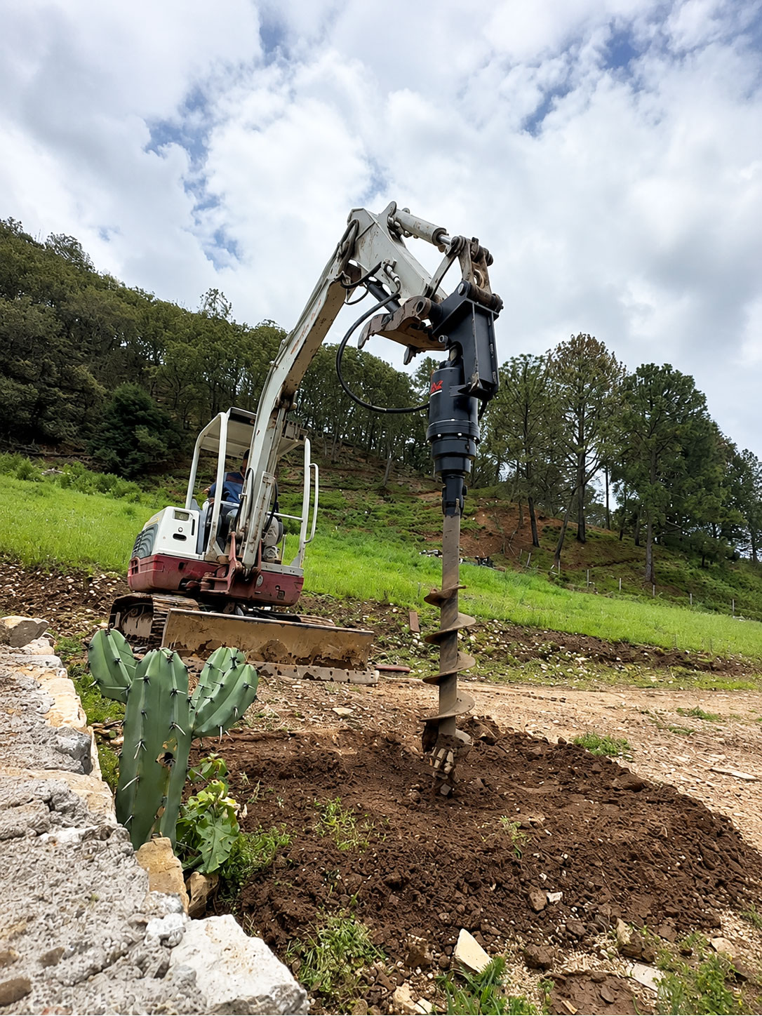 Takeuchi TB235 with auger-1