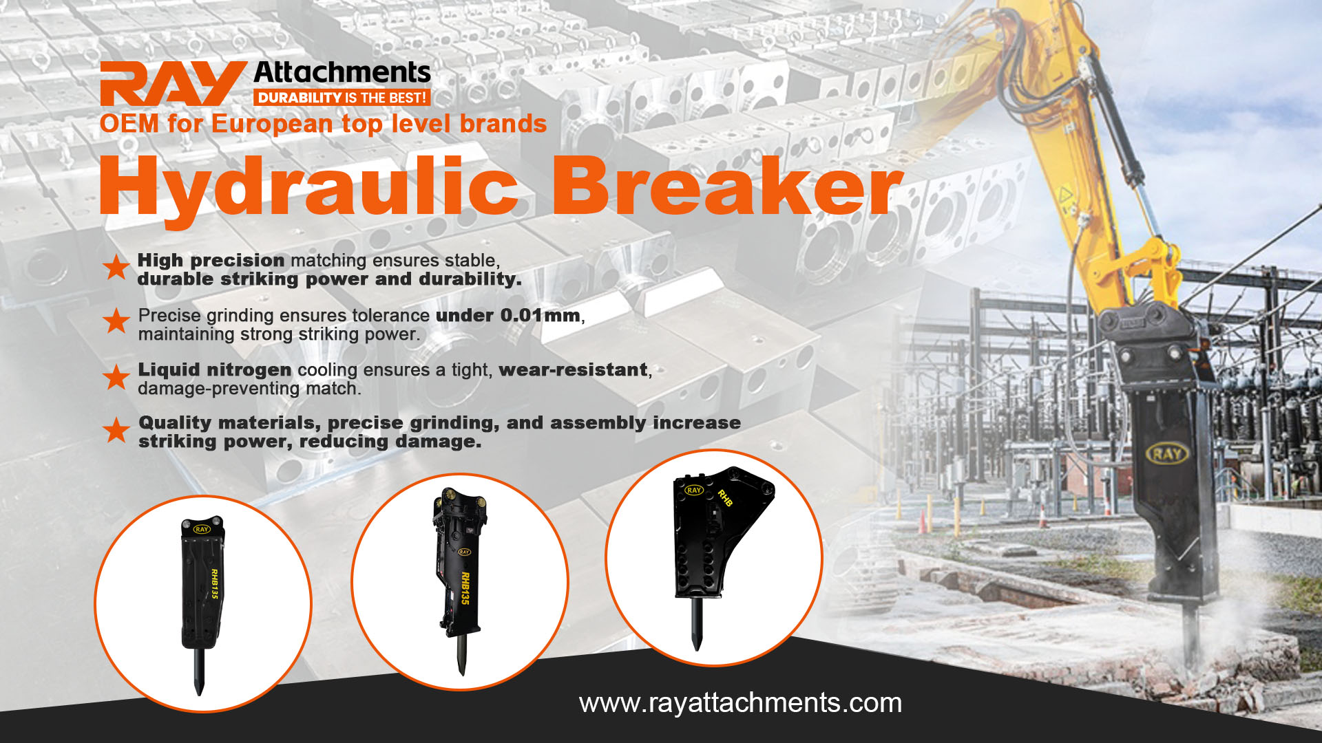RAY hydraulic breaker hammer