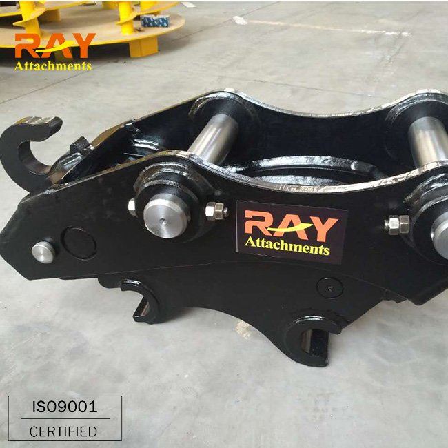 hydraulic excavator multi fast coupler with earth auger