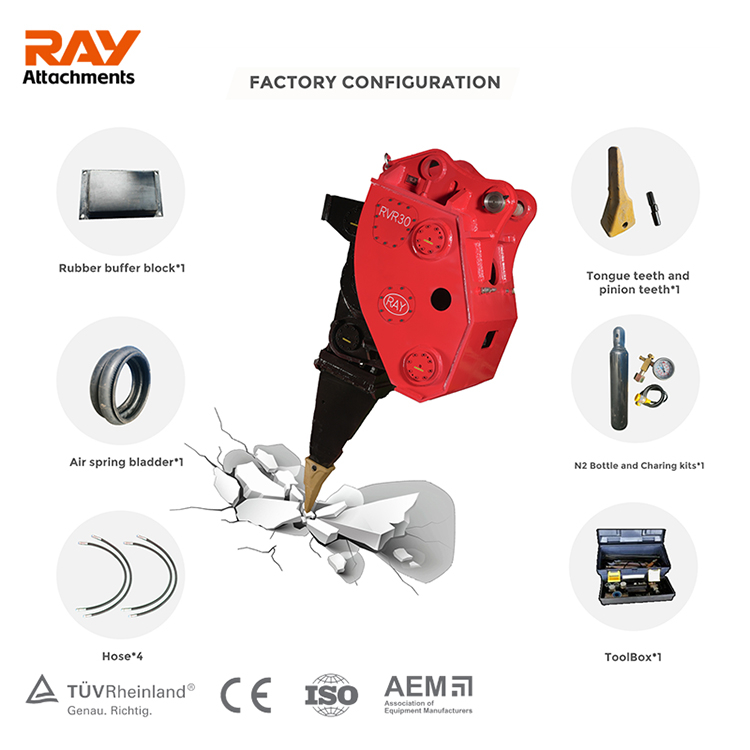 RVR-E7 Vibro Ripper for 46-60 Ton Excavator 