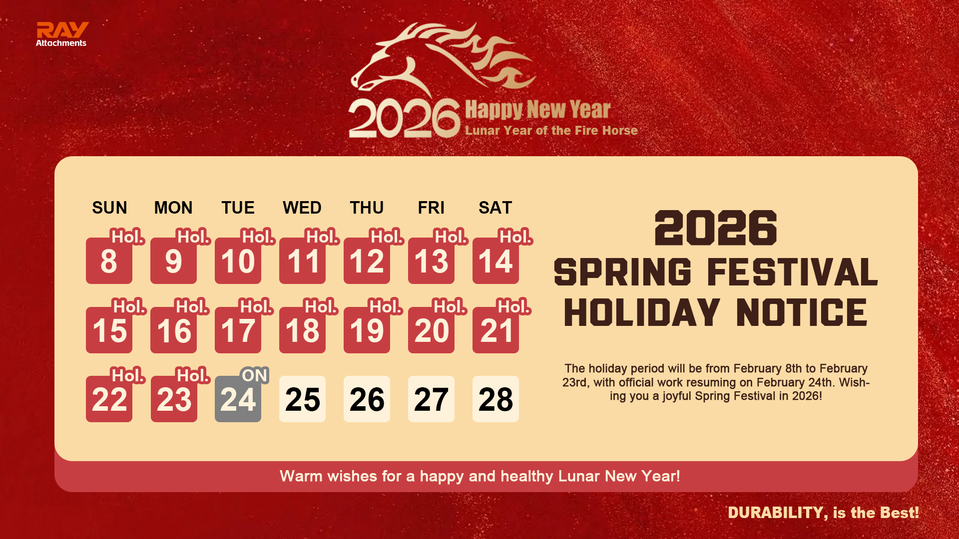 2026 Spring Festival Break: Horse Power Recharging Mode ON!