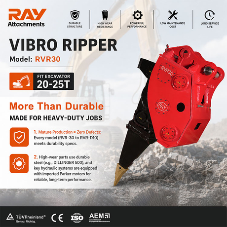Vibro Ripper RVR-30 pour excavatrice de 20 &agrave; 25 tonnes