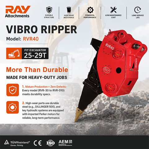 RVR-40 Vibro Ripper for 25-29 Ton Excavator