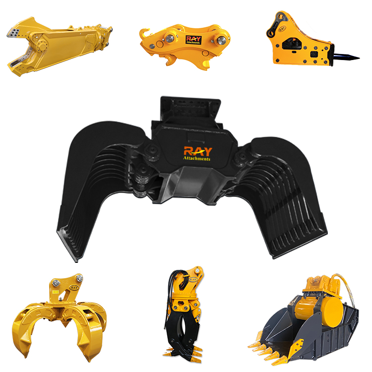 Factory Price Excavator Sorting Grab Metal Scrap Hydraulic Stone Rotating Demolition Grapple RCG-02A for Sale