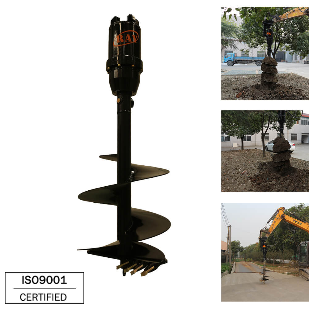REA4500 model hydraulic Earth Auger drilling