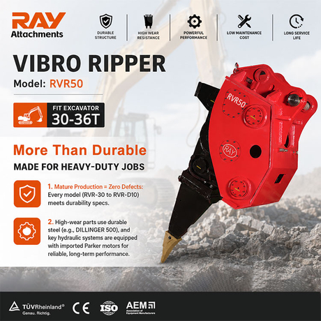 Vibro Ripper RVR-50 pour excavatrice de 30 &agrave; 36 tonnes
