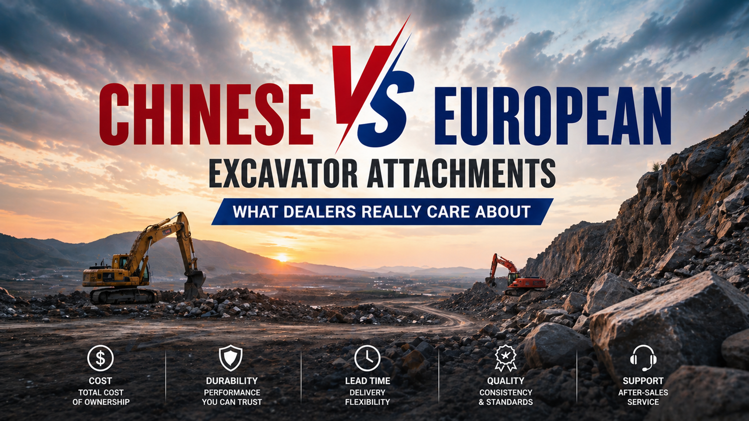 Chinese Vs European Excavator Attachments: What Dealers Really Care About