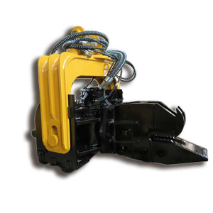 Hydraulic vibrating pile driver for excavator